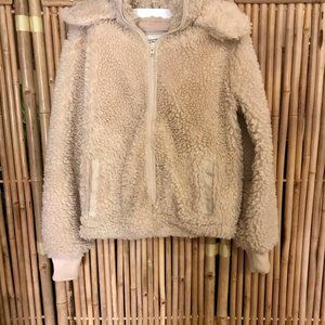 Abercrombie & Fitch zip sherpa teddy